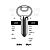 LG19 Cylinder Key Blanks (10)