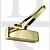 Rutland TS-3204BC-SLFB-PVDPVD Size 3-4 Scissor Arm Back Check Overhead Door Closer PVD Polished Brass Cover