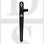 Securistyle CB09BKL Locking Cockspur Window Handle 9mm Step Left Hand Black