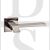 Senza Pari SP203SN Giovanni Lever Door Handle On Flush Square Rose Satin Nickel