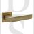 Senza Pari SP217SB Panetti Lever Door Handle On Flush Square Rose Satin Brass