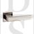Senza Pari SP217SN Panetti Lever Door Handle On Flush Square Rose Satin Nickel