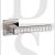 Senza Pari SPC193SN Bianca Lever Door Handle On Square Rose Satin Nickel