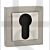 Senza Pari SPCESCESNNP Euro Cylinder Escutcheon on Square Rose Satin Nickel-Polished Nickel