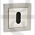 Senza Pari SPCESCKSNNP UK Mortise Key Escutcheon on Square Rose Satin Nickel-Polished Nickel