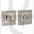 Senza Pari SPCWCSNNP WC Bathroom Thumbturn & Release on Square Rose Satin Nickel-Polished Nickel