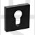 Senza Pari SPESCEMB Euro Cylinder Escutcheon on Flush Square Rose Matt Black