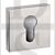 Senza Pari SPESCESN Euro Cylinder Escutcheon on Flush Square Rose Satin Nickel