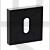 Senza Pari SPESCKMB UK Mortise Key Escutcheon on Flush Square Rose Matt Black