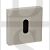 Senza Pari SPESCKSN UK Mortise Key Escutcheon on Flush Square Rose Satin Nickel