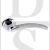 Senza Pari SPM167CRCP Crystal Lever Door Handle On Round Rose Polished Chrome