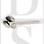 Senza Pari SPM218SNNP Darrio Lever Door Handle On Round Rose Satin Nickel Polished Nickel