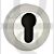 Senza Pari SPMESCESNNP Euro Cylinder Escutcheon on Round Rose Satin Nickel-Polished Nickel