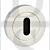 Senza Pari SPMESCKCP UK Mortise Key Escutcheon on Round Rose Polished Chrome