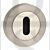 Senza Pari SPMESCKSNNP UK Mortise Key Escutcheon on Round Rose Satin Nickel-Polished Nickel