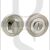 Senza Pari SPMWCSNCP WC Bathroom Thumbturn & Release on Round Rose Satin Nickel-Polished Chrome