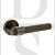 Senza Pari SPR160AB Andretta Knurled Lever Door Handle On Minimal Round Rose Antique Brass