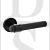 Senza Pari SPR160MB Andretta Knurled Lever Door Handle On Minimal Round Rose Matt Black