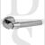 Senza Pari SPR160PC Andretta Knurled Lever Door Handle On Minimal Round Rose Polished Chrome