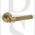 Senza Pari SPR160SB Andretta Knurled Lever Door Handle On Minimal Round Rose Satin Brass
