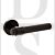 Senza Pari SPR160UDB Andretta Knurled Lever Door Handle on Minimal Round Rose Urban Dark Bronze