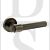 Senza Pari SPR165AB Fasana Linear Knurled Lever Door Handle On Minimal Round Rose Antique Brass