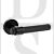 Senza Pari SPR165MB Fasana Linear Knurled Lever Door Handle On Minimal Round Rose Matt Black