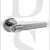 Senza Pari SPR165PC Fasana Linear Knurled Lever Door Handle On Minimal Round Rose Polished Chrome