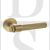 Senza Pari SPR165SB Fasana Linear Knurled Lever Door Handle On Minimal Round Rose Satin Brass