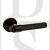 Senza Pari SPR165UDB Fasana Linear Knurled Lever Door Handle On Minimal Round Rose Urban Dark Bronze