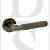 Senza Pari SPR170AB Rosarno Knurled Lever Door Handle On Minimal Round Rose Antique Brass