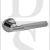 Senza Pari SPR170PC Rosarno Knurled Lever Door Handle On Minimal Round Rose Polished Chrome