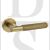 Senza Pari SPR170SB Rosarno Knurled Lever Door Handle On Minimal Round Rose Satin Brass
