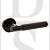 Senza Pari SPR170UDB Rosarno Knurled Lever Door Handle On Minimal Round Rose Urban Dark Bronze