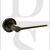 Senza Pari SPR180AB Laviano Lever Door Handle On Round Rose Antique Brass