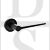 Senza Pari SPR180MB Laviano Lever Door Handle On Round Rose Matt Black