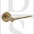 Senza Pari SPR180SB Laviano Lever Door Handle On Round Rose Satin Brass