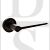 Senza Pari SPR180UDB Lavaino Lever Door Handle On Round Rose Satin Urban Dark Bronze