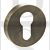 Senza Pari SPRESCEAB Euro Cylinder Escutcheon on Minimal Round Rose Rose Antique Brass