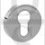 Senza Pari SPRESCECP Euro Cylinder Escutcheon on Minimal Round Rose Rose Polished Chrome