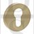 Senza Pari SPRESCESB Euro Cylinder Escutcheon on Minimal Round Rose Rose Satin Brass