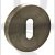 Senza Pari SPRESCKAB UK Mortise Key Escutcheon on Minimal Round Rose Rose Antique Brass
