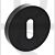 Senza Pari SPRESCKMB UK Mortise Key Escutcheon on Minimal Round Rose Rose Matt Black
