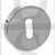 Senza Pari SPRESCKPC UK Mortise Key Escutcheon on Minimal Round Rose Rose Polished Chrome