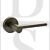 Senza Pari SPRO218AB Darrio Lever Door Handle On Round Rose Antique Brass