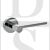 Senza Pari SPRO218PC Darrio Lever Door Handle On Round Rose Polished Chrome