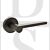 Senza Pari SPRO218UDB Darrio Lever Door Handle On Round Rose Urban Dark Bronze