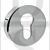 Senza Pari SPROESCEPC Euro Cylinder Escutcheon on 56mm Diameter Round Rose Rose Polished Chrome