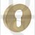 Senza Pari SPROESCESB Euro Cylinder Escutcheon on 56mm Diameter Round Rose Rose Satin Brass