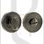 Senza Pari SPRWCAB WC Bathroom Thumbturn & Release on Minimal Round Rose Antique Brass